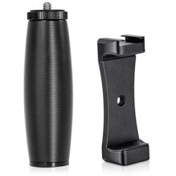 Smartphone Vlogging Kit, Phone Vlog Handle Grip with Phone Tripod Mount Handle Grip Aluminum Alloy for iPhone 11 Pro Max XS Samsung Google Camera Compatible for SmallRig Smartphone Cages - W1012