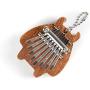 8 Keys Mini Kalimba Finger Thumb Piano Marimba Sanza Pendant Ornament Decoration with Exquisite Ball Hand Size Good Gift For Kids or Kalimba Fans