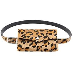 RINKOUa Waist Pack for Running, Women Leopard Horse Hair Decorative Pockets Dual-use Mobile Phone Bag Purse ?? Waist Pack