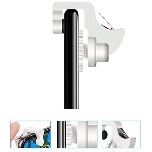 NOLOGO Fssh-mlx 1Pair L1 R1 Gaming Trigger Smart Phone Games Shooter Controller Fire Button Handle for Rules of Survival/Knives Out (Color : White)