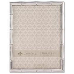 Lawrence Frames 710157 Silver Metal Bamboo Picture Frame, 5 by 7-Inch