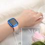 Henva Compatible with Apple Watch Case 42mm Series 3, Series 2, Series 1, Overall Protective Case Ultrathin TPU Cover for iWatch Case 42mm Series 3 2 1, 3 Pack, Blue, Clear, Red