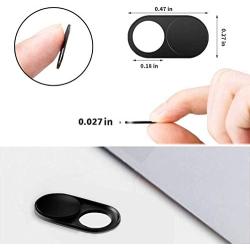 Elimoons Webcam Cover Slide, Ultra Thin Metal Magnet Laptop Camera Cover Slide Blocker for Computer MacBook Pro iMac PC Tablet Notebook Surface Pro Echo Show Camera Protecting Your Privacy Security