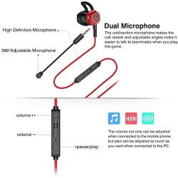 Gaming Earbuds with Microphone Noise Isolating in-Ear E-Sport Wired Earbud Pure Sound and Powerful Bass, Earphones Headset with Mic and Volume Control for Mac, PC, Switch, Mobile Phone with 3.5mm