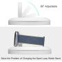 PZOZ Charger Stand Compatible for Apple Watch, Portable Charging Station Cable Management Dock Holder Case Organizer for iWatch with Band Series 5 4 3 2 1 44mm 40mm 42mm 38mm Accessories (White)