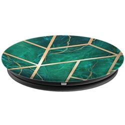 Grip Geometric Golden Marbled Green Chic Design PopSockets Grip and Stand for Phones and Tablets