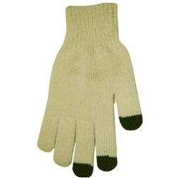 Boss Tech Products Knit Touchscreen Gloves with Conductive Fingertips for Use with All Touchscreen Electronic Devices- Beige