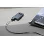 Native Union Smart Charger - Slim 2-Port Foldable USB-A Universal Wall Charger with Smart IC Technology - Quick Charging for iPhone, iPad, Smartphones and Tablets (Slate/Fabric)