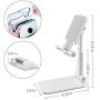 Mini Folding Desktop Phone Stand, Adjustable Stable Portable Holder Compatible with Mobile Phone, ipad, Tablet, Kindle
