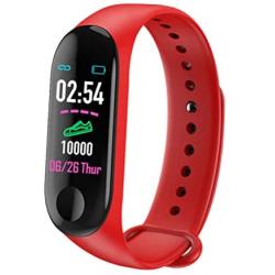 Mcree Smart Band Watch Bracelet Wristband Fitness Tracker Blood Pressure HeartRate M3(Red)