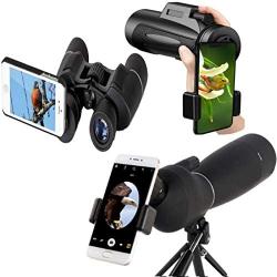 SMIZZE Universal Quick Aligned Smartphone Adapter - Cell Phone Mount - Compatible with Monocular Binocular Bird Spotting Rifle Scopes Digiscoping 38-43mm - Easy Snapshots