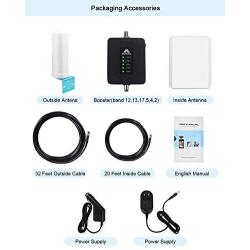 Anycall Drive RV Cell Phone Signal Booster for RV, Truck, Boats, Cabin, Van & Camper Use, Five Band Mobile Repeater Kit for All U.S. Carriers -Verizon, AT&T, T-Mobile & More - Improve 3G 4G Voice/Data