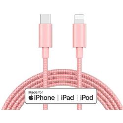 Apple MFi Certified USB C to Lightning Cable Made for iPhone X/XS/XR/XS Max / 8/8 Plus, Supports Power Delivery (for Use with Type C Chargers) 4FT (Rose)