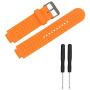 Replacement Band Compatible with Garmin Forerunner 25 GPS Running Watch Wristband Fitness Tracker for Smarwatch(Mans Strap) (Orange)