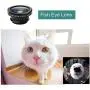 iPhone Lens,by Ailun,3 in 1 Clip On 180 Degree Fish Eye Lens+0.65X Wide Angle+10X Macro Lens,Universal HD Camera Lens Kit for iPhone 7/6s/6s Plus/6/SE/5/5s,Samsung,BlackBerry,Mobile Phone [Black]