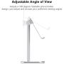 ATUMTEK Universal Cell Phone Stand, Solid Aluminium Alloy Adjustable Desktop Stand Holder for iPhone 11/11 Pro/XS Max/XR/XS/X/8/7 Plus, iPad, Samsung, Switch, All Tablets and Smartphones - Silver
