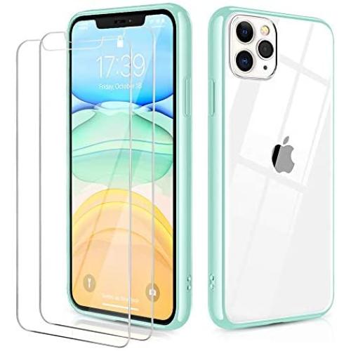 OULUOQI Compatible with iPhone 11 Pro Max Case 2019, Shockproof Clear Case with Hard PC Shield+Soft TPU Bumper Cover Cases for iPhone 11 Pro Max 6.5 inch.