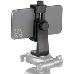 Universal Smartphone Cell Phone Mount Holder Adapter for Tripods or Stands with Standard 1/4 Inch Mount Screw, can Rotates Vertically and Horizontally