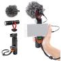 BOYA by-MM1 Cardioid Shotgun Microphone with SK-PSC1 SmartGrip Selfie Stand Mount for iPhone X 8 7 7 Plus Samsung Android Smarthone DSLR Camera Computer Tripod Vlog Facebook Livestream YouTube Video