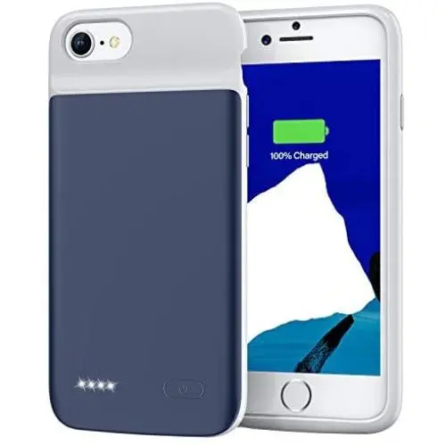 Swaller Battery Case for iPhone 8 7 6s 6, 3200mAh Portable Rechargeable Protective Charging Case Extended Battery Pack Charger Case Compatible with iPhone 8 7 6s 6 (4.7 inch) (Blue) Swaller Battery Case for iPhone 8 7 6s 6, 3200mAh Portable Rechargeable Protective Charging Case Extended Battery Pack Charger Case Compatible with iPhone 8 7 6s 6 (4.7 inch) (Blue)