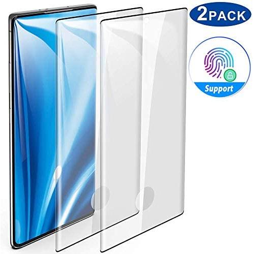 [2-Pack] Galaxy Note 10 Plus Tempered Glass Screen Protector [Fingerprint Compatible] [Case-Friendly] [Full Coverage] [HD Clear] for Samsung Galaxy Note 10 Plus/Note 10+