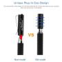 aibow Capacitive Stylus Pens for iPad, iPhone, Tablets, Cell Phones, All Touch Screens [ Fine Point & High Sensitivity Disc Tip Series ] with 2 Replaceable Disc Tips, Slide Cap Type2 (Black/Blue)