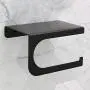 Alise Toilet Paper Holder Tissue Holders Thickened SUS304 Stainless Steel Paper Storage with Mobile Phone Storage Shelf,One-Piece Design,Matte Black Alise Toilet Paper Holder Tissue Holders Thickened SUS304 Stainless Steel Paper Storage with Mobile Phone Storage Shelf,One-Piece Design,Matte Black