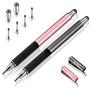 Capacitive Stylus Pen-Dinines Fine Point Stylus Touch Screen Pens for All Capacitive Cell Phones, Tablets, Laptops Bundle with 6 Replacement Tips (2 Pcs, Black/Rose Gold)