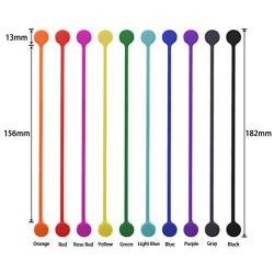 Smart&Cool 7.16 | Reusable Silicone Strong Magnetic Cable Ties/Magnetic Twist Ties for Bundling and Organizing, Holding Stuff, Book Markers, Fridge Magnets, or Just for Fun (10 Colors-20Pack)