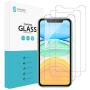 Syncwire Screen Protector for iPhone 11, iPhone XR (3-Pack), Anti-Fingerprint Tempered Glass Screen Protector (9H Hardness, 6X Stronger, Installation Frame, Bubble Free) [Not Edge to Edge]