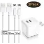 iPhone Wall Charger, Sundix Dual Port Wall Charger Power Adapter with 2 Pack 3FT iPhone Charger Charging Cord Compatible with iPhone X 8 8Plus 7 7Plus SE 6sPlus 6s 6 5s, iPad and More (white) iPhone Wall Charger, Sundix Dual Port Wall Charger Power Adapter with 2 Pack 3FT iPhone Charger Charging Cord Compatible with iPhone X 8 8Plus 7 7Plus SE 6sPlus 6s 6 5s, iPad and More (white)