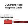 UGI Magnetic Charger Cable 3 in 1 Charging Cable Nylon Braided LED Lighting Cord Compatible with Android,Micro USB,Type C/USB C,i- OS Smartphone Devices (6.6ft L-Shape+3.3ft/6.6ft Straight,3 Pack)