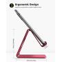 Lamicall Cell Phone Stand, Phone Dock : Cradle, Holder, Stand Compatible with Switch, All Android Smartphone, Phone 6 6s 7 8 X Plus 5 5s 5c XS Max XR 11 Pro Charging Accessories Desk - Red