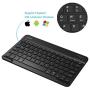 Arteck HB030B Universal Slim Portable Wireless Bluetooth 3.0 7-Colors Backlit Keyboard with Built in Rechargeable Battery, Black