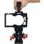 Acouto Camera Stabilizer Cage Kit, Aluminum Alloy Film Movie Making Kit with Top Handle Follow Focus Rods Accessory for Sony A6500