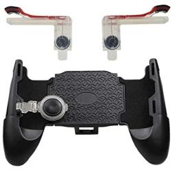 ASDQ for Pubg Gamepad, for Mobile Phone Game Controller, Shooter Trigger Fire Button, for iOS Android Phone Game Pad Accessories (Color : Clear)