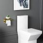 Marmolux Acc Toilet Paper Cell Phone Holder SUS304 Stainless Steel Modern Tissue Paper Towel Holder Plus Mobile Phone Storage Shelf Brushed Gold