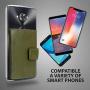 Cell Phone Card Holder Stick on Wallet Phone Pocket for iPhone, Android and All Smartphones (Olive Green)