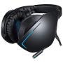 Headset Computer Headset with Microphone, Computer Game Headset Mobile Phone 360 Degree Rotatable Microphone Wired Blue Red Light (Color : Blue, Size : 2pcs)