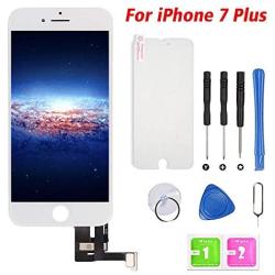 Screen Replacement for iPhone 7 Plus White 5.5" Touch Screen LCD Digitizer Display Assembly with Free Repair Tools (iPhone 7 Plus, White)