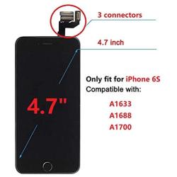 for iPhone 6S Screen Replacement Black, Drscreen LCD Touch Digitizer Complete Display for A1633, A1688, A1700,with Home Button Proximity Sensor Ear Speaker Front Camera Screen Protector + Repair Tool