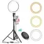 8" LED Selfie Ring Light for Live Stream/Makeup/YouTube Video, Dimmable Beauty Ringlight with Tripod Stand and Phone Holder Compatible with iPhone/Android 8" LED Selfie Ring Light for Live Stream/Makeup/YouTube Video, Dimmable Beauty Ringlight with Tripod Stand and Phone Holder Compatible with iPhone/Android