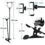 Lusweimi Selfie Ring Light with Cell Phone Holder & 25&quot Arms，Ring Light Clamp Compatible for iPhone & Android Smart Phone, Desk Lamp with Lazy Bracket for Live Stream/Makeup/YouTube/Photography