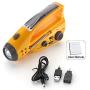 Flexzion Emergency Portable Radio FM AM LED Flashlight w/Solar & Hand Crank Powered, USB Recharging Cell Phone Charger Power Bank, Siren Alarm LED Camping Lantern Hiking Survival Gear Multi-Purpose