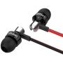 Betron DC950 Earphone, Noise Isolating, Powerful Bass, Replaceable Earbuds, Portable in Ear Headphones, Compatible with iPhone, iPad, iPod, Samsung, MP3 Players and Android Devices, Black