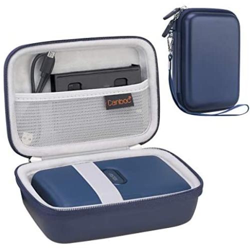 Canboc Carrying Case for Fujifilm Instax Mini Link Smartphone Printer, INSTAX Share SP-2 Mobile Printer, Mesh Pocket fits Fujifilm Instax Mini Instant Film, Cable, Travel Protective Cases, Dark Denim