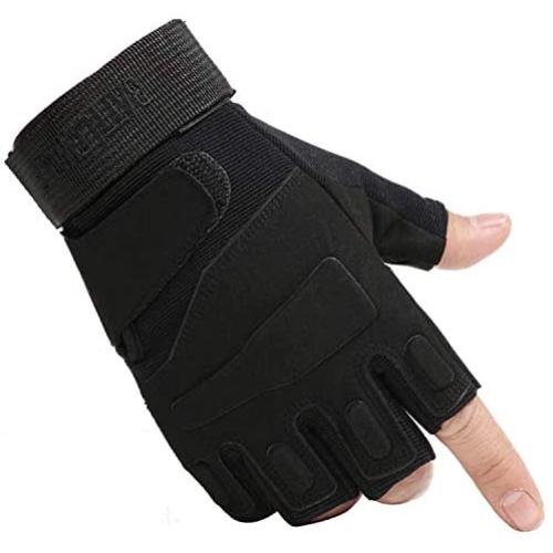 TiRain Military Half Finger Fingerless Tactical Airsoft Hunting Riding Cycling Gloves Outdoor Sports Athletic Biking Fingerless Gloves