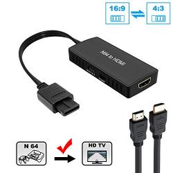 N64 to HDMI Converter, Support 16:9 and 4:3 Convert, HDMI Cable for Nintendo 64 & Super Nintendo SNES