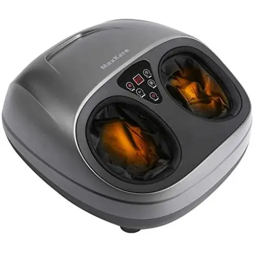 MaxKare Foot Massager Shiatsu, Electric Foot Massager Machine with Rolling, Air Compression and Built-in Heat Function, Adjustable Intensity Perfect Relax for Home or Office Use MaxKare Foot Massager Shiatsu, Electric Foot Massager Machine with Rolling, Air Compression and Built-in Heat Function, Adjustable Intensity Perfect Relax for Home or Office Use