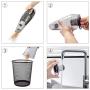 Car Vacuum Cleaner, Sisha Handheld Corded Car Vacuum Dc 12V Lightweight, 5000Pa Powerful Suction with Led Light and Stainless Steel Fliter Wet Dry Use for Car, Truck, SUV, Office and Home